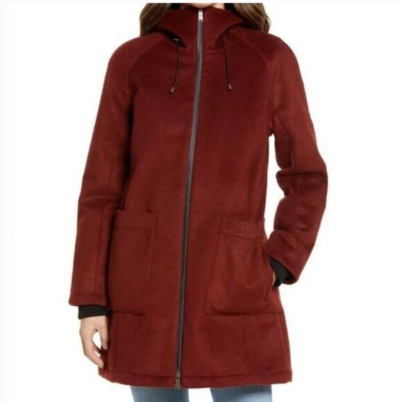 Pendleton Beverly wool poly blend zip anorak hooded jacket size large - Picture 1 of 16